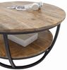 moebel-dich-auf Couchtisch JAIPUR (mit Tischplatte aus 20mm Mango Holz massiv), Untergestell aus Metall in schwarz matt Bild 3