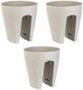 Engelland Blumentopf Geländertopf mit Wasserauffangschalen (Vorteils-Set, 3 St, Fassungsvermögen 9 Liter je Topf), UV-beständig, wetterfest, frostbeständig, ideal für Geländer/Zäune Bild 2