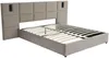 Vente-unique - SARETO Bett SamtStoff Schokoladenbraun - B 208 cm x H 104 cm x L 248 cm Bild 3