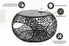 Design Couchtisch RIXOS 75cm Metall schwarz Handarbeit Stauraum Bild 4