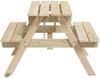 vidaXL Picknicktisch für 4 Kinder mit Schirmloch Massivholz Tanne 4008983 Bild 5