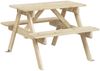 vidaXL Picknicktisch für 4 Kinder mit Schirmloch Massivholz Tanne 4008983 Bild 2