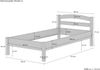 Massivholzbett Buche natur 90x200 Einzelbett Bettgestell mit Rollrost und Matratze 60.73-09FLM Bild 3