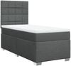 vidaXL Boxspringbett mit Matratze Dunkelgrau 100x200 cm Stoff 3292700 Bild 3
