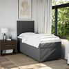 vidaXL Boxspringbett mit Matratze Dunkelgrau 100x200 cm Stoff 3292700 Bild 4