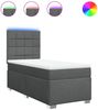 vidaXL Boxspringbett mit Matratze Dunkelgrau 100x200 cm Stoff 3292700 Bild 2