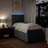 vidaXL Boxspringbett mit Matratze Dunkelgrau 100x200 cm Stoff 3292700 Bild 5