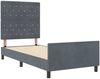 vidaXL Boxspringbett mit Kopfteil Dunkelgrau 90 x 190 cm Samt 3344844 Bild 5