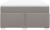 vidaXL Boxspringbett mit Matratze Taupe 160x200 cm Stoff 3285148 Bild 4