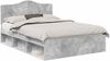 vidaXL Bettrahmen mit Kopfteil Beton 160 x 200 cm Massives Kiefernholz 3413284 Bild 2