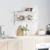 vidaXL Wandregale 2 Stk. 75x23,5 cm Silbern Edelstahl 30283 Bild 3