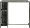 vidaXL Bartisch mit Regal Grau 120 x 60 x 110 cm Poly Rattan [313477] Bild 2