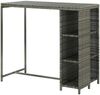 vidaXL Bartisch mit Regal Grau 120 x 60 x 110 cm Poly Rattan [313477] Bild 4