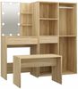 vidaXL Schminktisch-Set mit LED Sonoma-Eiche Holzwerkstoff 3114101 Bild 2