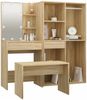 vidaXL Schminktisch-Set mit LED Sonoma-Eiche Holzwerkstoff 3114101 Bild 5