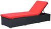 vidaXL Sonnenliege mit Auflage Poly Rattan Schwarz 44405 Bild 2