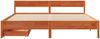 vidaXL Massivholzbett ohne Matratze Wachsbraun 200x200 Kiefernholz 3301739 Bild 4