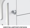 Merax Sideboard mit Spiegelelementen und geometrischem Trellis-Muster, Kommode mit vier Schubladen und Spiegelfront,Anrichte,Breite:148cm Bild 2