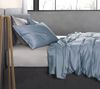 Zo!Home Mako Satin 1 x Bettwäsche 135x200 cm + 1 x Kissenbezug 80x80 cm Satinado Riviera Blue Bild 2
