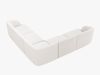 Micadoni 5-Sitzer Symmetrisches Ecksofa Miley Boucle Baloo Weiß Bild 2
