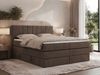 Boxspringbett INERO KING, 7 -Zonen-Multipocket-Matratze H3 und Topper Visco, zwei Bettkästen, Doppelbett, Stauraum - 160x200 - Braun Velvet Bild 1