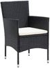 vidaXL Garten-Essstühle 4 Stk. Poly Rattan Schwarz 310562 Bild 2