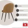 Albatros Esszimmerstühle mit Samt-Bezug 4er Set CAPO, Braun - Stilvolles Vintage Design, Modern Eleganter Polsterstuhl am Esstisch - Küchenstuhl oder Stuhl Esszimmer mit hoher Belastbarkeit Bild 4