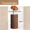 Beistelltisch 30x30 x H 55 cm, MDF in Nussbaum-Optik, runder Wohnzimmertisch im minimalistischen Design Bild 5
