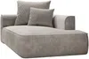 Vente-unique - PINETA Chaise longue StoffSamt Beige - B 115 cm x H 67 cm x L 180 cm Bild 5