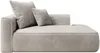 Vente-unique - PINETA Chaise longue StoffSamt Beige - B 115 cm x H 67 cm x L 180 cm Bild 3