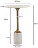 FINEBUY Beistelltisch FB116637 Sofatisch Marmor Wohnzimmertisch 37cm Couchtisch Handmade (Filigraner Loungetisch mit edlem Marmorfuß), Goldfarbenes Gestell aus robustem Aluminium Bild 3