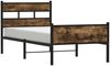 vidaXL Bettgestell ohne Matratze Räuchereiche 90x200 cm Holzwerkstoff 4017229 Bild 2