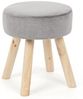 Hocker Adeline in Samt-Optik, Grau, 34 x 34 x 38 cm Bild 5