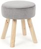 Hocker Adeline in Samt-Optik, Grau, 34 x 34 x 38 cm Bild 4