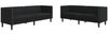 vidaXL 2-tlg. Chesterfield-Sofa-Set Schwarz Kunstleder 3209274 Bild 2