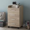 'WL5.749' Rollcontainer mit 4 Schubladen und Rollen, Spanplatte Sonoma Eiche, 40 x 70,5 x 33 cm Bild 2