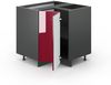 Eckunterschrank Fame-Line Bordeaux Hochglanz 80.5 cm ohne Arbeitsplatte Vicco Bild 4