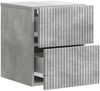 vidaXL Wandmontierter Nachttisch 2 pcs Betongrau 33 x 34,5 x 40 cm 898472 Bild 4