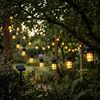 LED Solar Lichterkette, 16 Laternen Flammeneffekt, L 200cm Bild 4