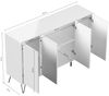 Kommode Maxim XL 155cm 4 Softclose Türen Grafit/Eiche Front : Oak Gold / Grafit Bild 2