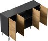 Kommode Maxim XL 155cm 4 Softclose Türen Grafit/Eiche Front : Oak Gold / Grafit Bild 3