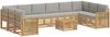 vidaXL Outdoor-Sofagarnitur 11 pcs Weiß und Hellgrau 59 x 59 x 37 cm 3392621 Bild 2