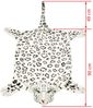 vidaXL Plüsch Leopardenfell Teppich 139 cm Weiß 80171 Bild 3