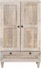 vidaXL Hochboard Weiß 60 x 33 x 100 cm massives Mangoholz 4018146 Bild 3
