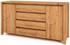 Kommode Tinci aus Wildeiche massiv 150x45x77 mit 2 Türen 4 Schubladen Holzbeinen Bild 1