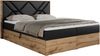 Boxspringbett mit Kopfteil und Topper, Polsterbett - GUNAR - 200 x 200 cm - Schwarz Kunstleder - H4 - Topper T25 Bild 4