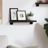 vidaXL Wandregal Dunkelbraun 40x10x2 cm Massivholz Eiche Behandelt 363740 Bild 3