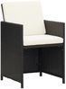 vidaXL 7-tlg. Garten-Essgruppe mit Kissen Poly Rattan Schwarz 3095530 Bild 5