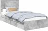 vidaXL Aufbewahrungsbett Beton Grau 90 x 190 cm Holzwerkstoff 3410843 Bild 2