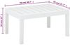 Gartentisch, Balkontisch, Beistelltisch Weiß 78x55x38 cm Kunststoff Bild 5